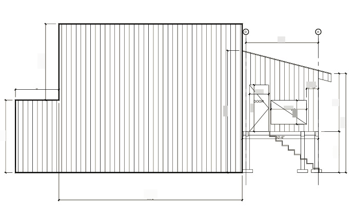 Three-season sunroom structural elevation drawing, Calgary residential engineering